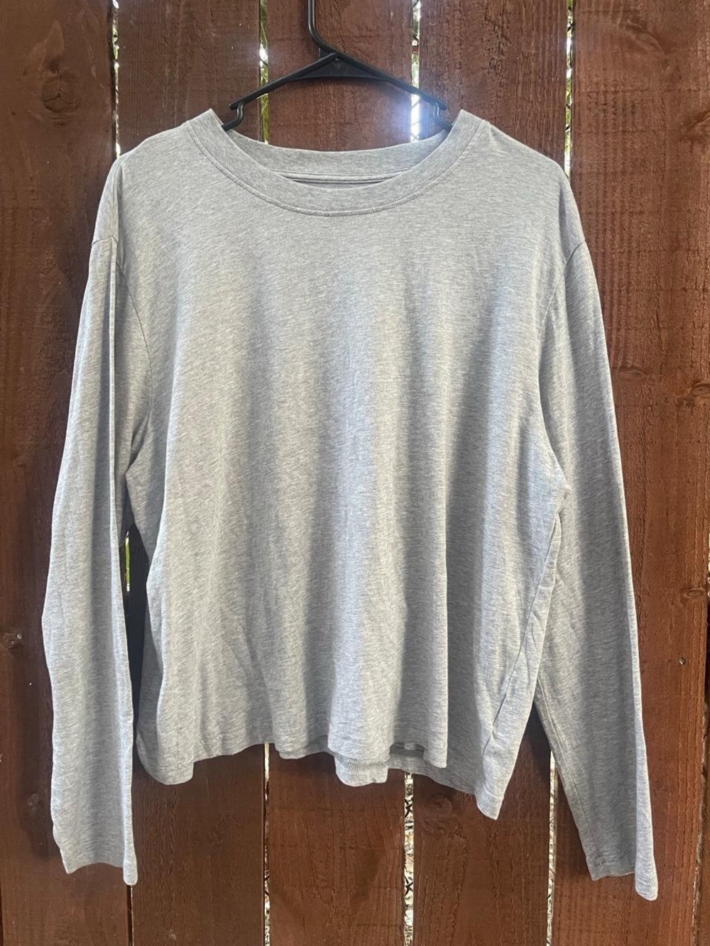 Quince Basics Grey Modal Cotton Minimalist Long Sleeve Crewneck T-Shirt Sz XL